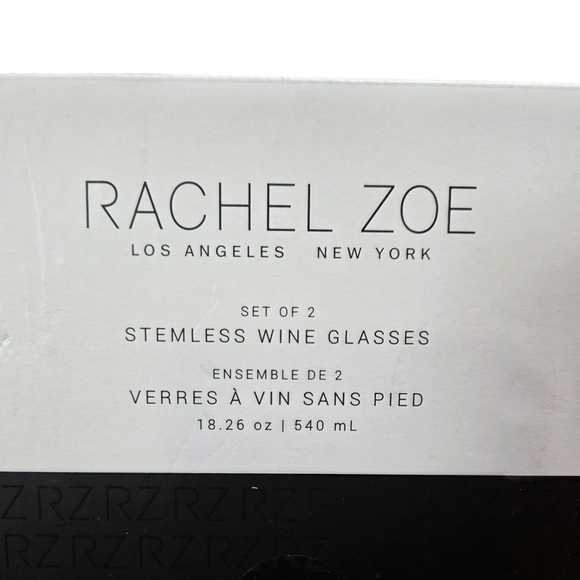 Rachel Zoe Wine Glass with Pink Floral Design - Picture 2 of 4